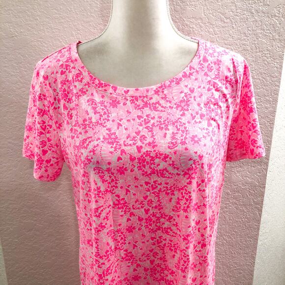 Lilly Pulitzer Cody T-Shirt Dress Pink Shandy Invest a Gator - Picture 4 of 10